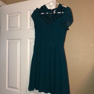 A  maxi dress that is a teal color size SP